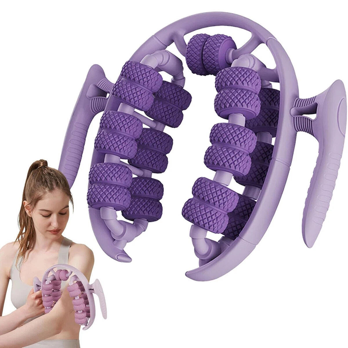 Wheel Calf Relaxation Yoga Fitness Leg Muscle Massager Roller 26 Round Purple