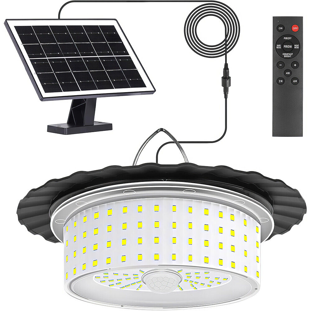 244 LED Hanging Light Solar Powered Light Garden Garage Shed Tent Lamp