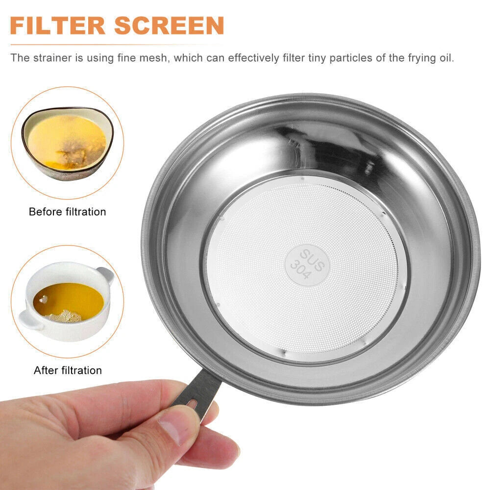 Cooking Soup Grease Strainer Separator 1.8L Stainless Steel Oil Filter Pot