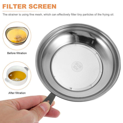 Cooking Soup Grease Strainer Separator 1.8L Stainless Steel Oil Filter Pot