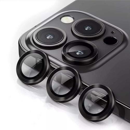 3pcs Camera Lens Protector Metal Ring Glass Screen iPhone 16 Pro Max