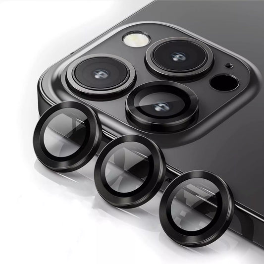3pcs Camera Lens Protector Metal Ring Glass Screen iPhone 16 Pro Max
