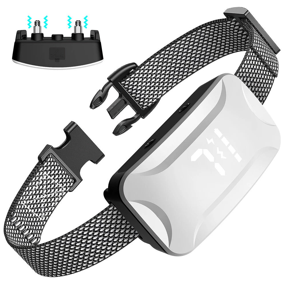 Auto Stop Barking Training Collar Obedience Rechargeable Anti Bark Dog Collar