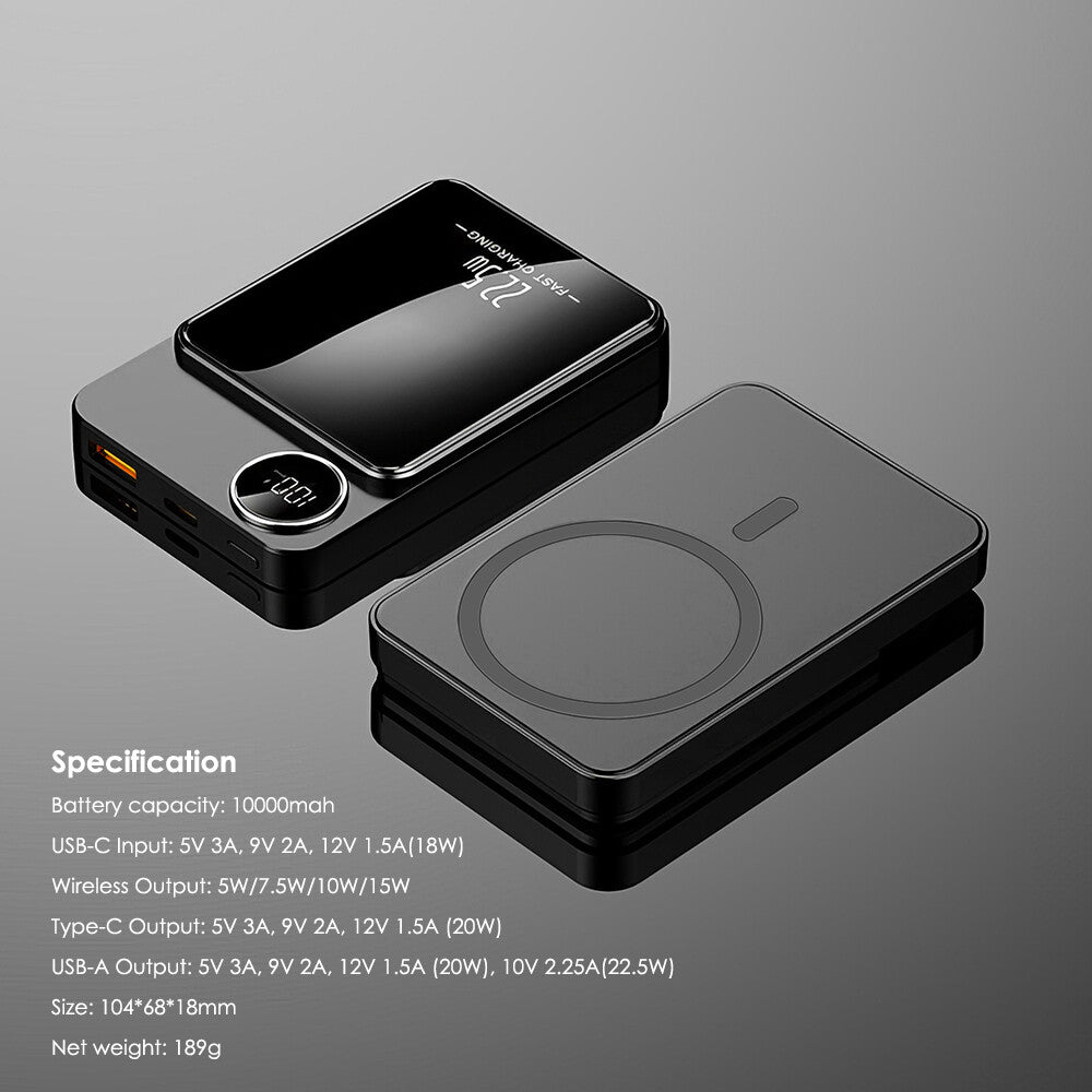 Magsafe Battery Charger Magnetic Power Bank iPhone 15 14 13 12 11 Black