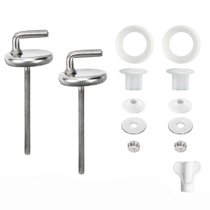 2x Stainless Steel Back Wall Toilet Seat Fix Fitting Hinges Replacement Tools