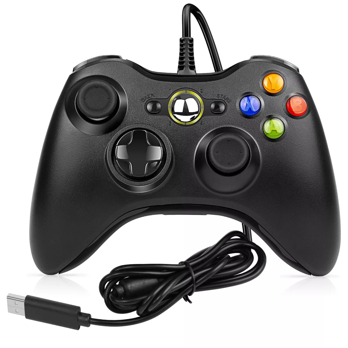 Gamepad XBOX 360 Console Windows PC Game Wired Game Controller Black