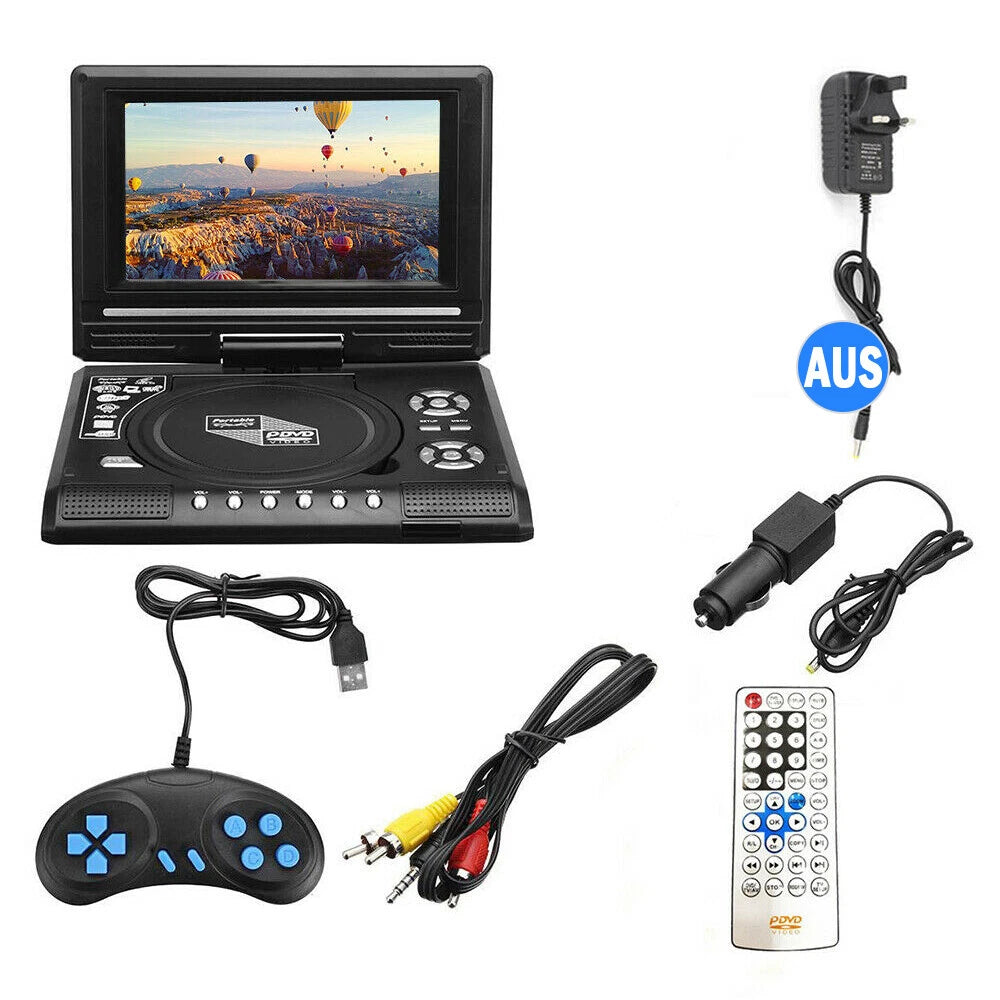 Swivel Screen 7.8 Inch Portable DVD Player CD, DVD, VCD, All Regions Playback