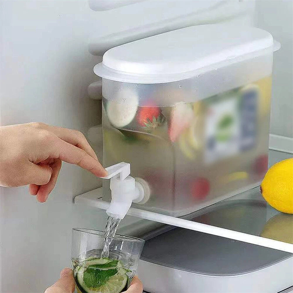3.5L Beverage Drink Dispenser Water Jug Tap Refrigerator Lemonade Container
