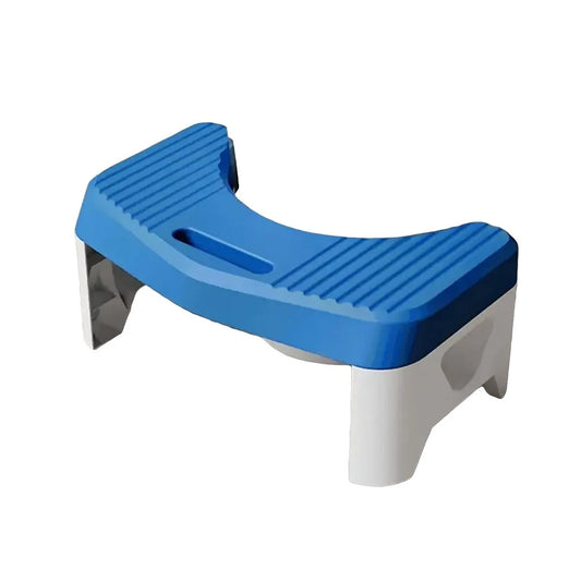 Toilet Stool Non Slip Bathroom Squat Foot Rest PP Plastic Blue