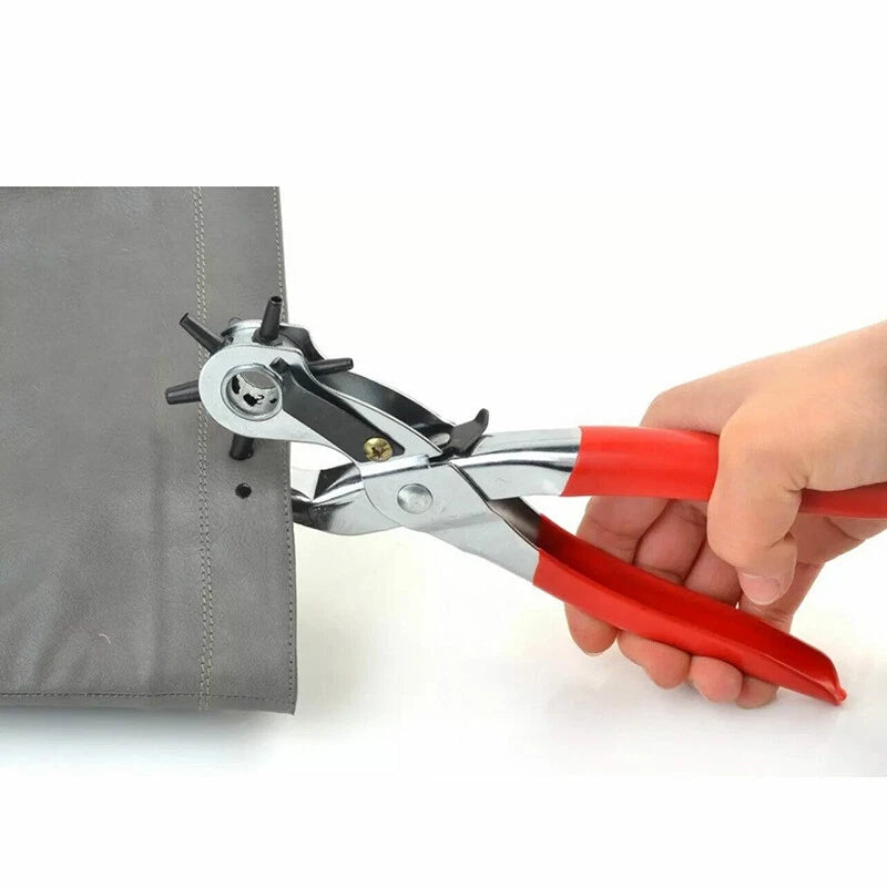 Leather Belt Eyelet Hole Punch 2-4.5mm Revolving Puncher Plier Craft Tool