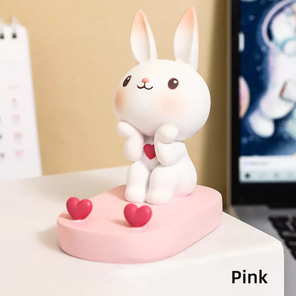 Cute Mobile Phone Stand Cartoon Rabbit Phone Holder Office Desktop Stand