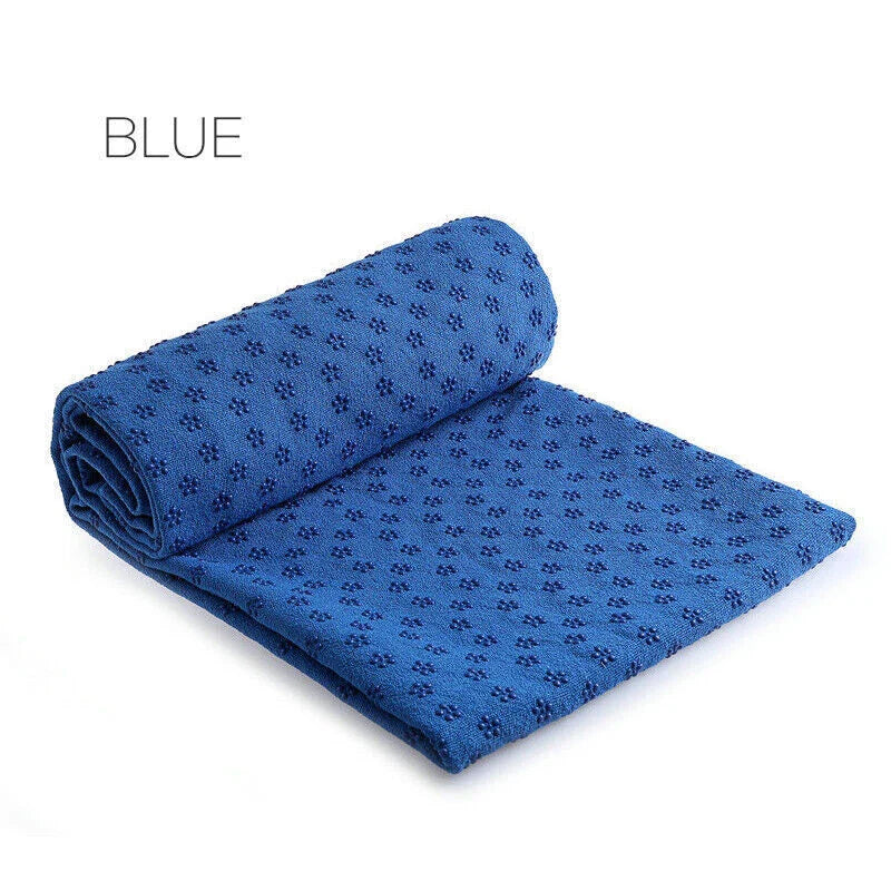 Microfiber Thick Fitness Gym Blanket Non-Slip Eco-friendly Yoga Mat Towel Blue