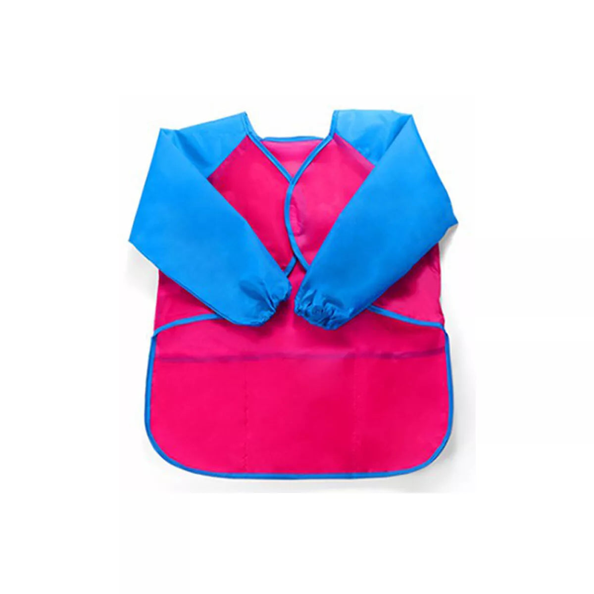 Long Sleeve Painting Cooking Kids Apron Art Smock Waterproof Red Light Blue