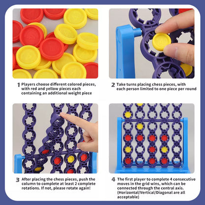 Classic Board Game Connect 4 Spin Game Spinning Connect 4Grid