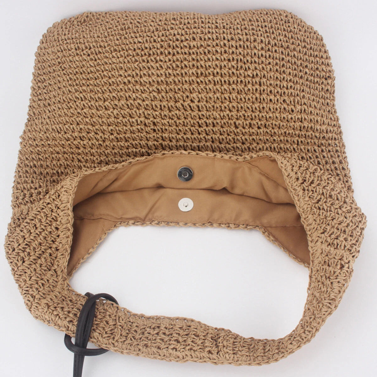 Straw Woven Basket Handbag Large Capacity Shoulder Bag Women Beach Bag Tote Bag