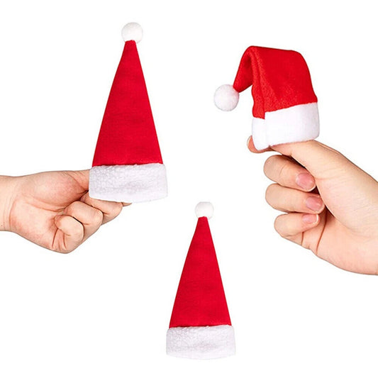 30x Christmas Fork Holder Decoration Red Hat Santa Cutlery Christmas Knife Bag