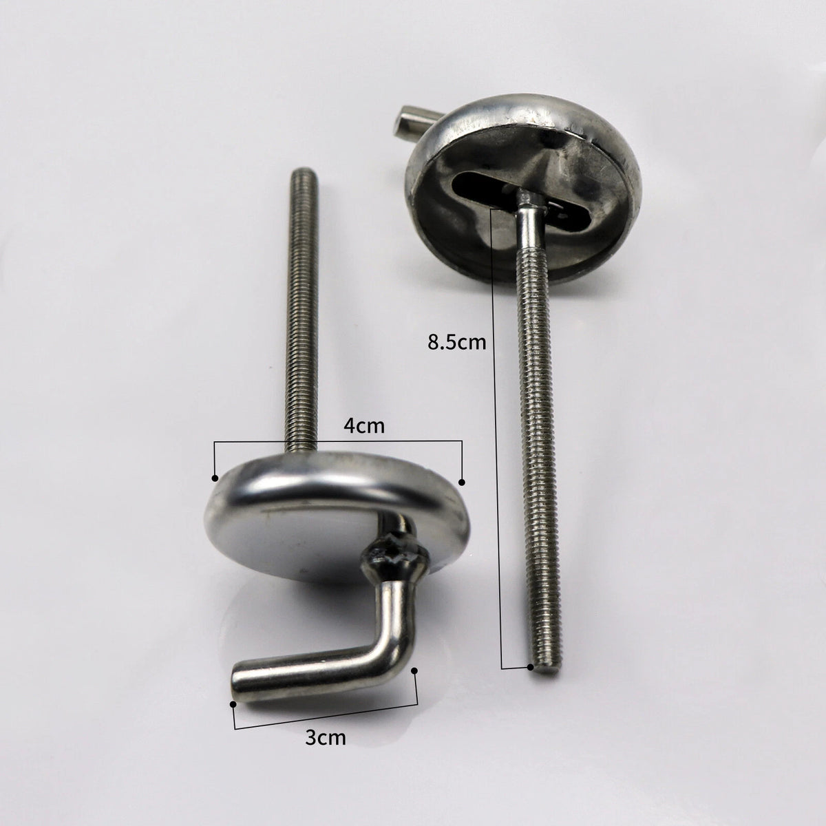 2x Stainless Steel Back Wall Toilet Seat Fix Fitting Hinges Replacement Tools