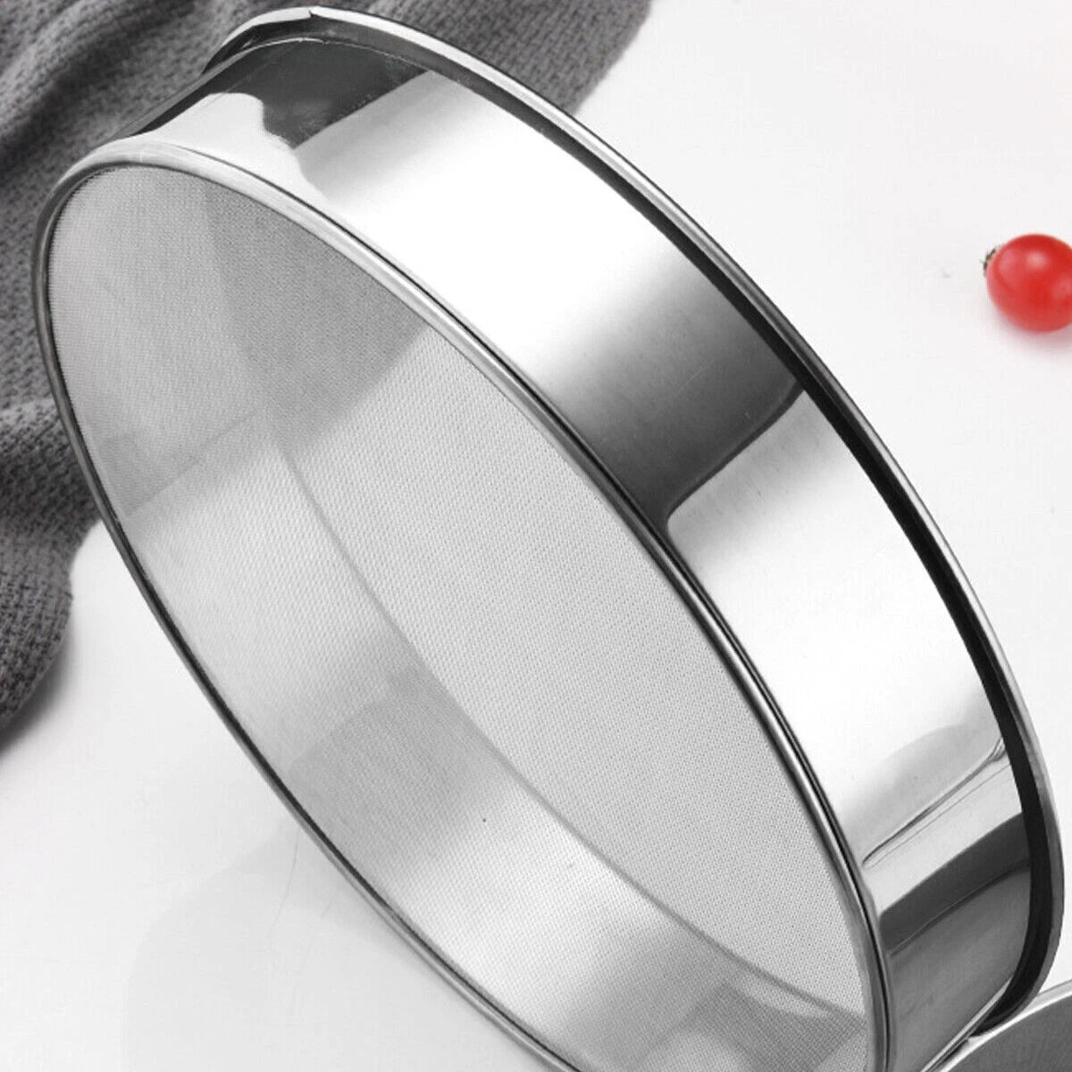 Fine Mesh Oil Strainer Sifter Stainless Steel Flour Sieve Colander Filter 15CM