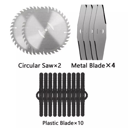 Garden Weed Brush Cutter Tools Grass Trimmer Strimmer Universal Steel Blades 6in