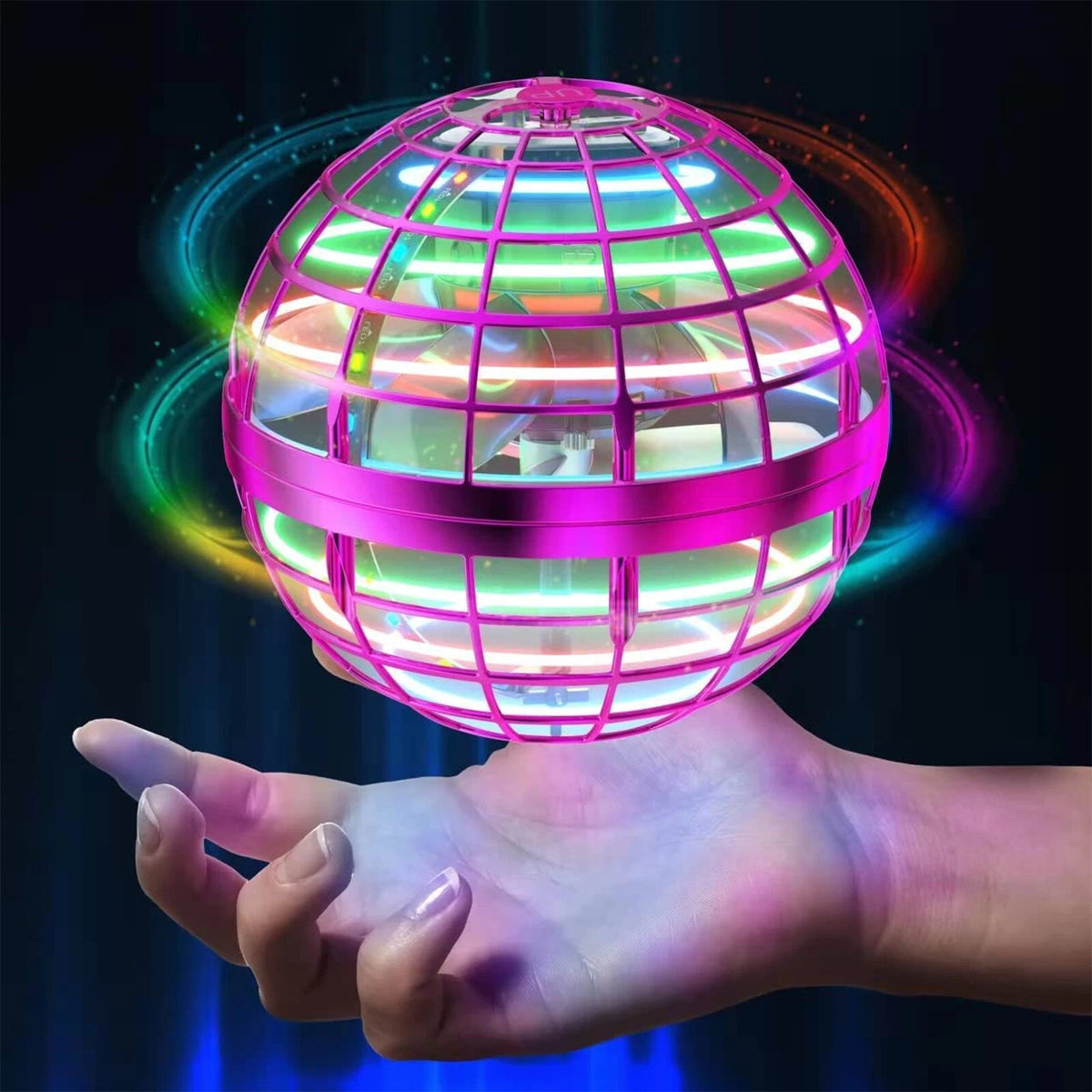 Flying Ball Space Mini Drone Magic Fly Nova Pro UFo Boomerang Gift Pink