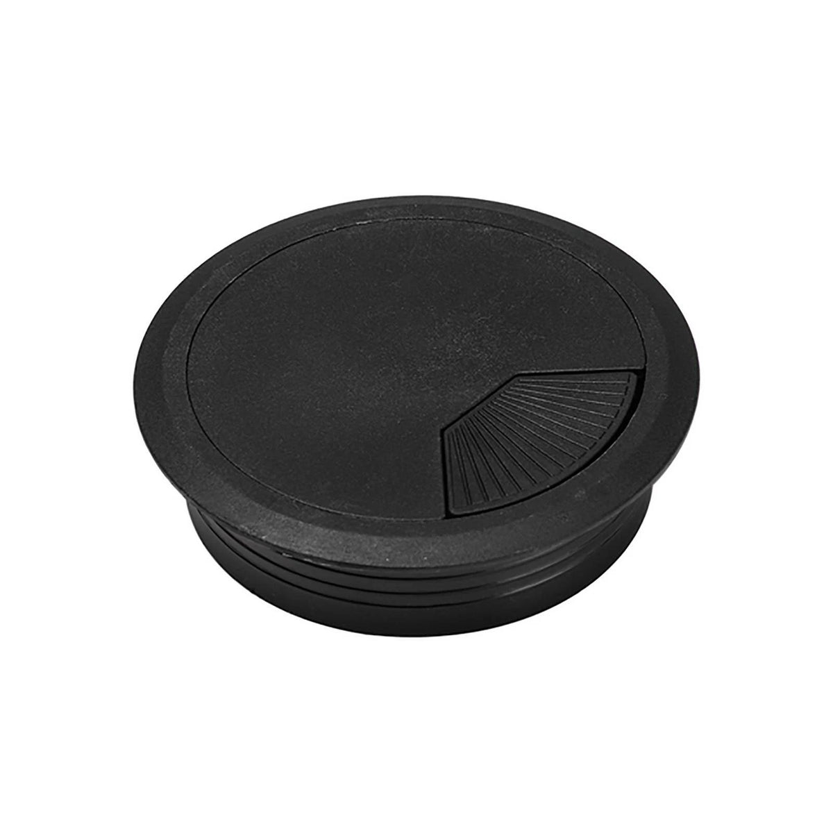 12PCS Surface Port Wire Hole Cover Computer Desk Table Grommet Cable Black