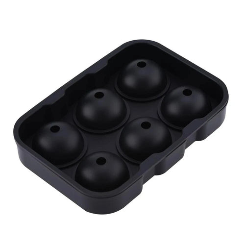 1x Big Sphere Round Silicone Ice Cube Tray 6 Large Ball Maker Whiskey Mould