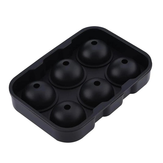 1x Big Sphere Round Silicone Ice Cube Tray 6 Large Ball Maker Whiskey Mould