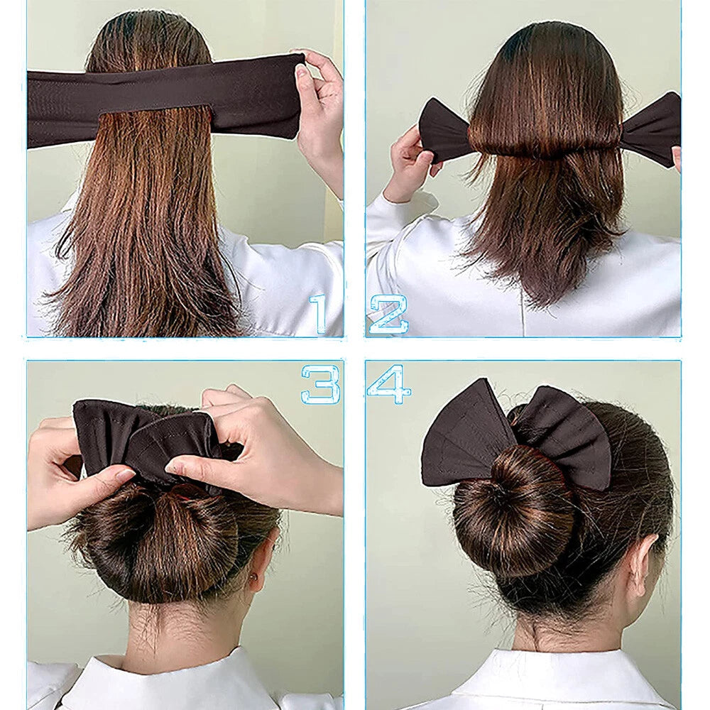 Twist Maker Print Hair Tool Gift Deft Bun Hair Bands Knotted Wire Headband