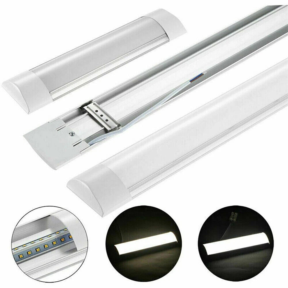 90CM Linear Fluro Fluorescent LED Slim Ceiling Batten Tube Light 6500K