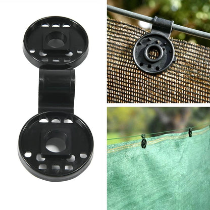 50PCS Round Plastic Sun Shade Net Black Clips Shade Cloth Plastic Clips