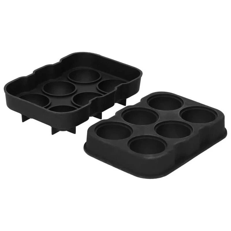 1x Big Sphere Round Silicone Ice Cube Tray 6 Large Ball Maker Whiskey Mould