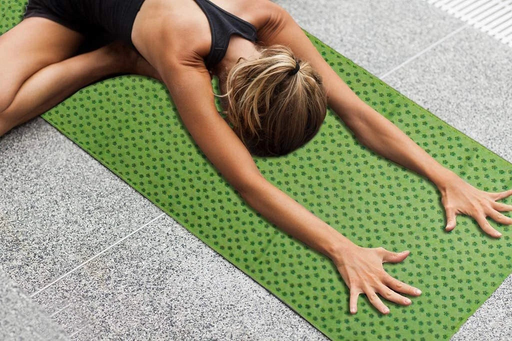 Microfiber Thick Fitness Gym Blanket Non-Slip Eco-friendly Yoga Mat Towel Green