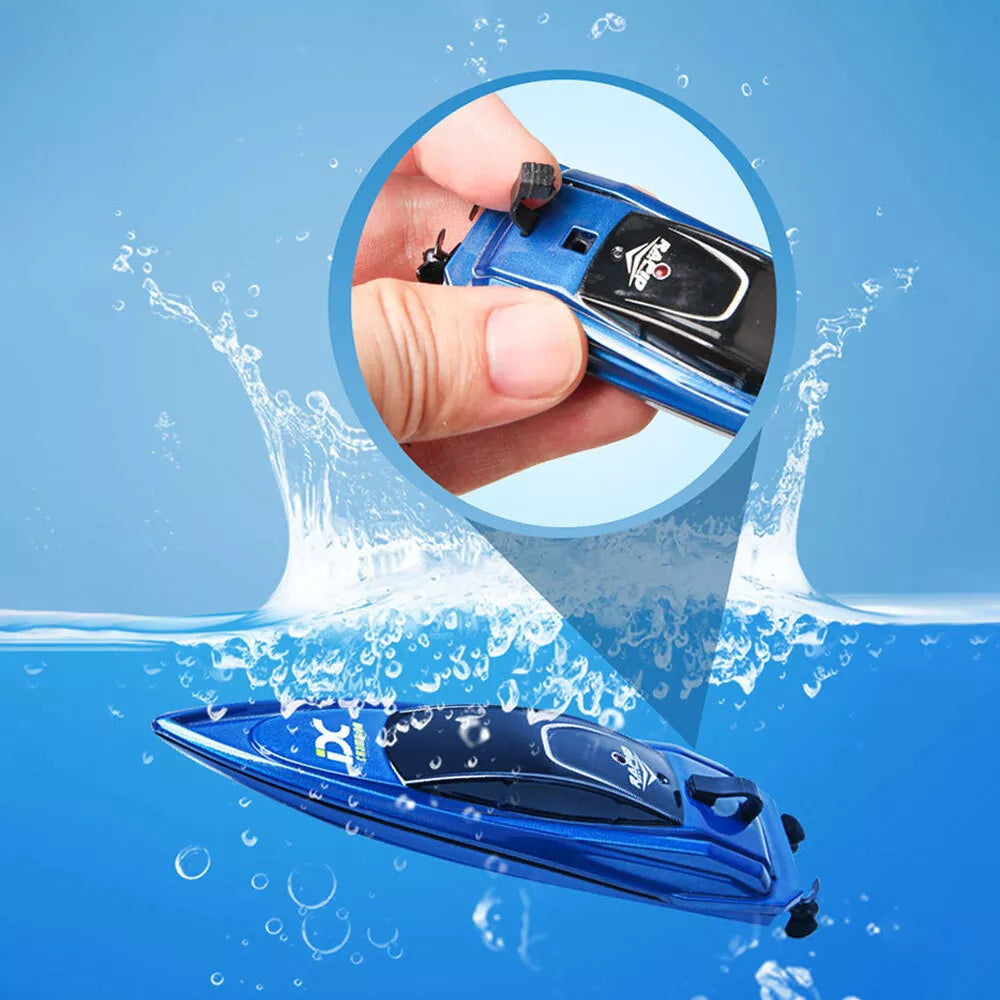 High Speed Racing Boat 4CH Remote Control Mini RC Boats 2.4G LED Light Toy