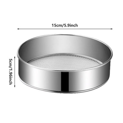 Fine Mesh Oil Strainer Sifter Stainless Steel Flour Sieve Colander Filter 15CM