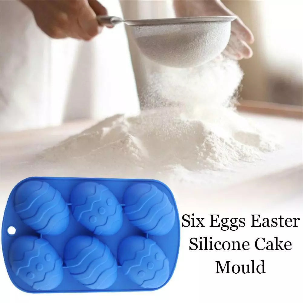 Silicone Moulds Chocolate Mould Easter Egg Shape Cake Dough Baking Cube Tray