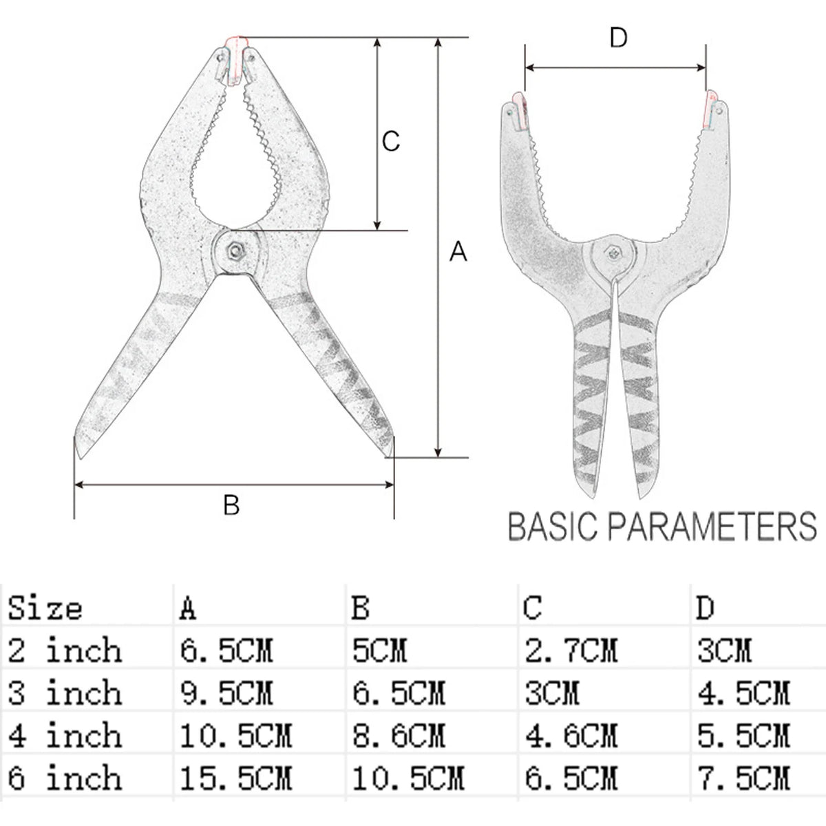 12PCS Grip Plastic Clips Nylon Spring Clamps DIY Tools Photography Woodworking