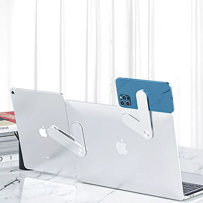 Laptop Side Mount Clip Portable Adjustable Magnetic Phone Computer Holder Silver