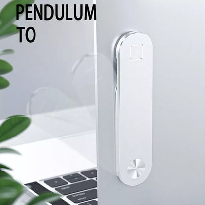 Laptop Side Mount Clip Portable Adjustable Magnetic Phone Computer Holder Silver