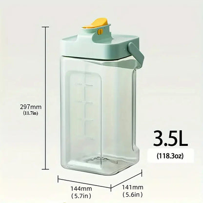 Cold Water Kettle Jug Large Capacity Beverage Dispenser Home Use Mug Green 3.5L