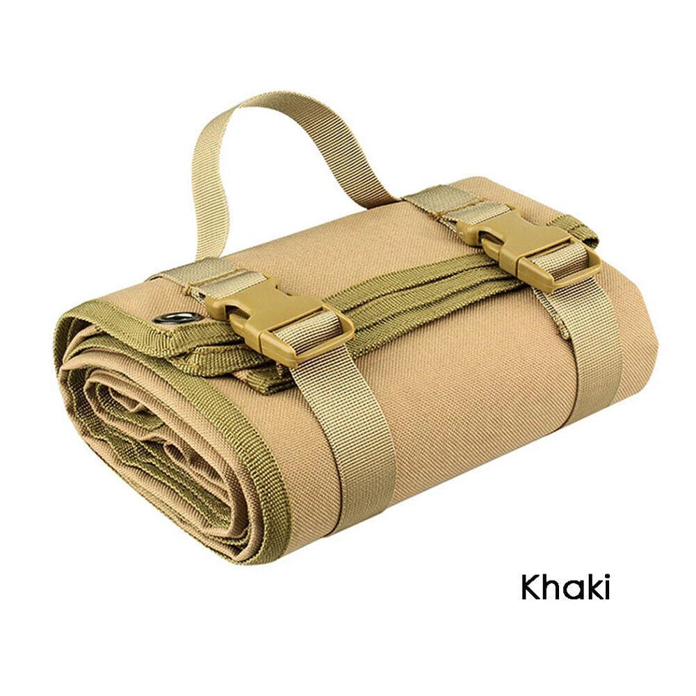 Training Molle Roll Up Hunting Gun Pad Tactical Shooting Range Mat Khaki