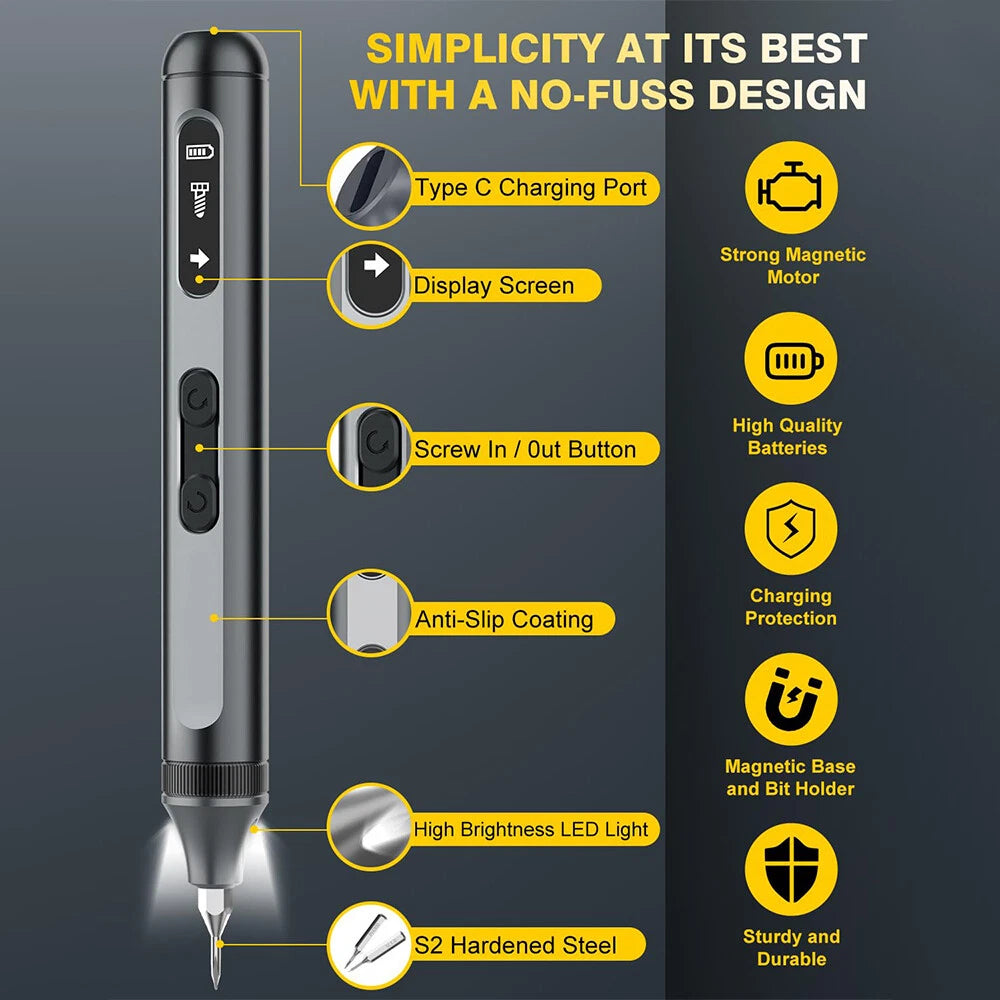 Power Precision Electric Screwdriver 50-IN-1 Set Cordless Mini Repair Tool Kit