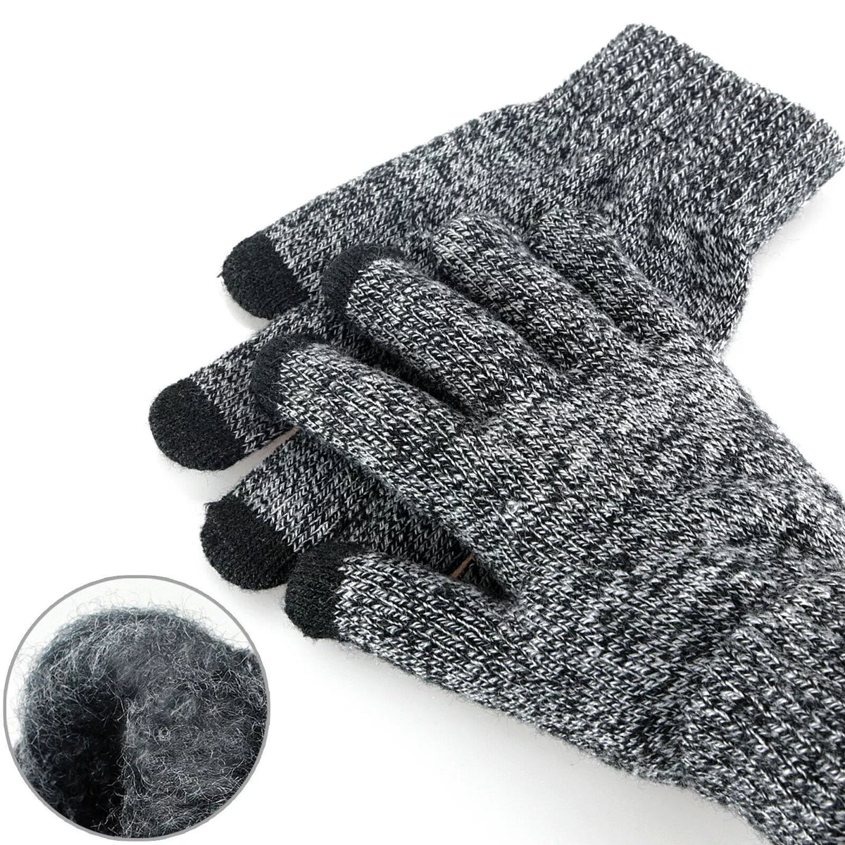 1Pair Soft Wool Winter Gloves Warmer Mobile Phone Warm Touch Screen Men Women