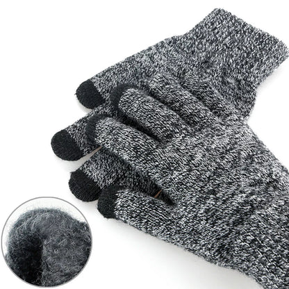 1Pair Soft Wool Winter Gloves Warmer Mobile Phone Warm Touch Screen Men Women