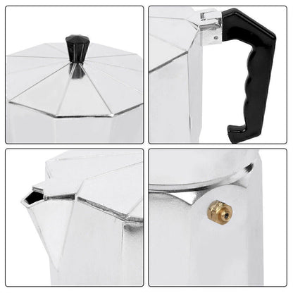 600ML Espresso Coffee Latte Pot Stove Top Italian Coffee Maker Moka Pot