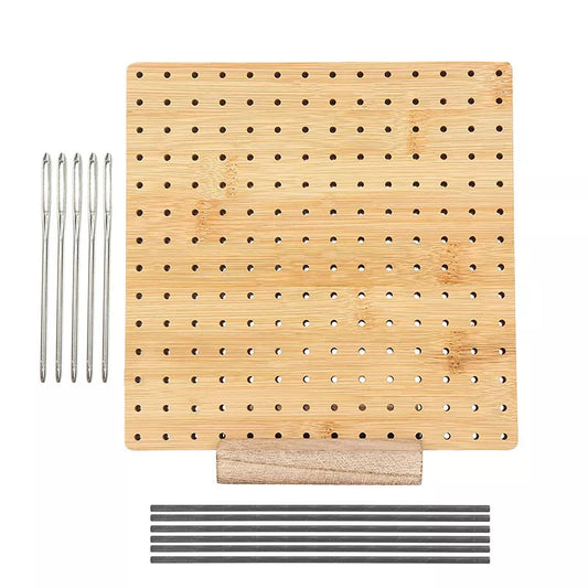Blocking Board Mat Kit Wooden Bamboo Crochet Stainless Steel Rod Pins Set