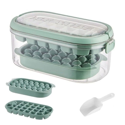 54 Grids Ice Cube Tray Scoop Set 4 in 1 Ice Cube Mould Storage Box Lid