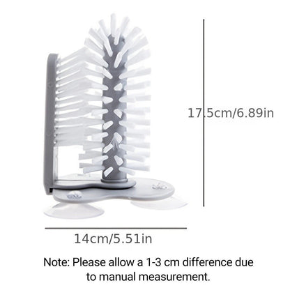 Glass Cup Brush Suction Cup Sink Water Bottle Cleaning Brush Kitchen Tool