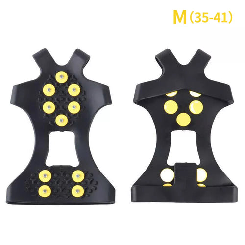 Anti-slip Snow Shoe Spikes Grips Shoes Boots Ice Cleats 10-Stud Medium