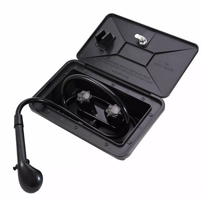 Caravan Camper Trailer Boat RV External Shower Box Kit Faucet Black Outdoor