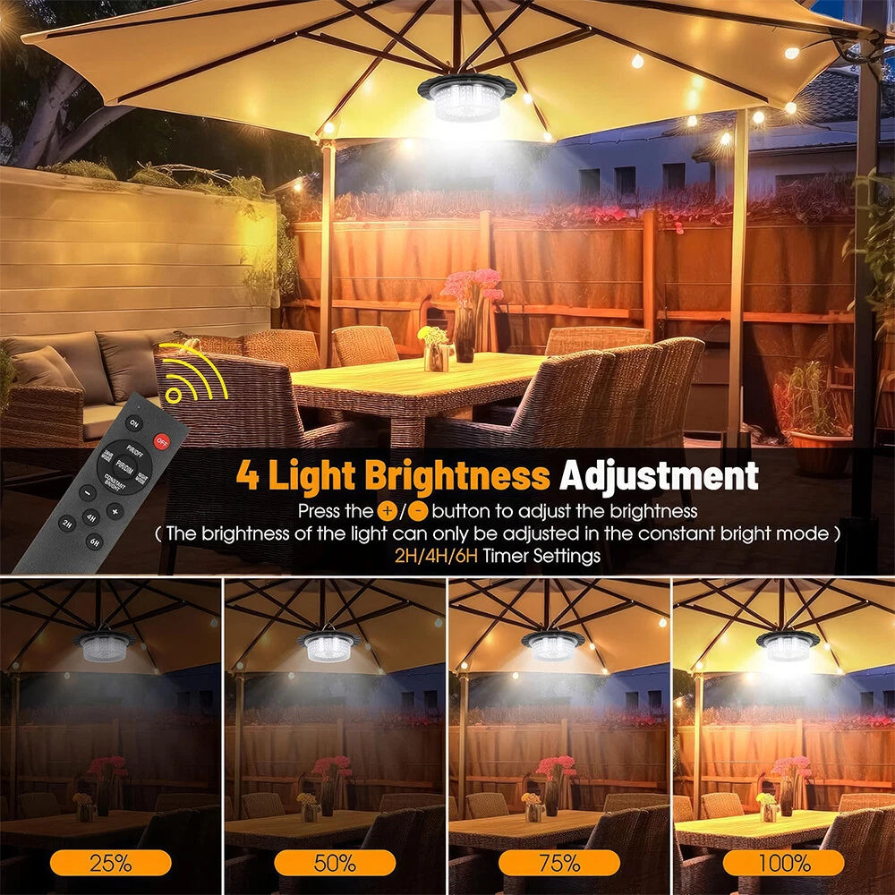 244 LED Hanging Light Solar Powered Light Garden Garage Shed Tent Lamp